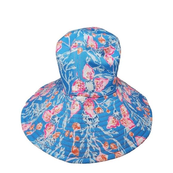 NWT Lilly Pulitzer Women's UPF 50 Multi Color Reversible Sun Hat One Size - Picture 4 of 4
